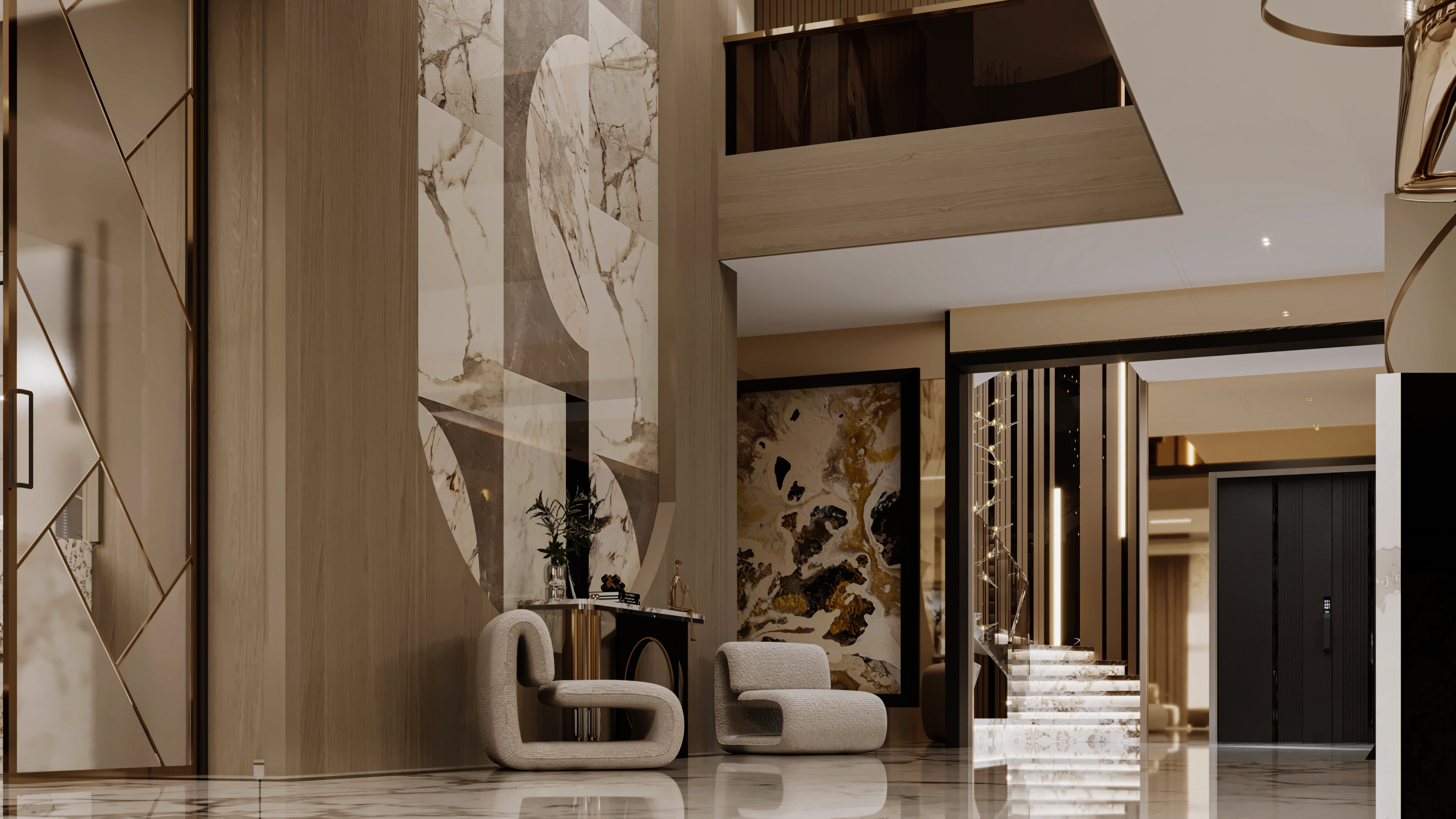 VILLA MODERN RECEPTION（现代别墅）丨埃及开罗丨AHMED FIKRY DESIGNS-6