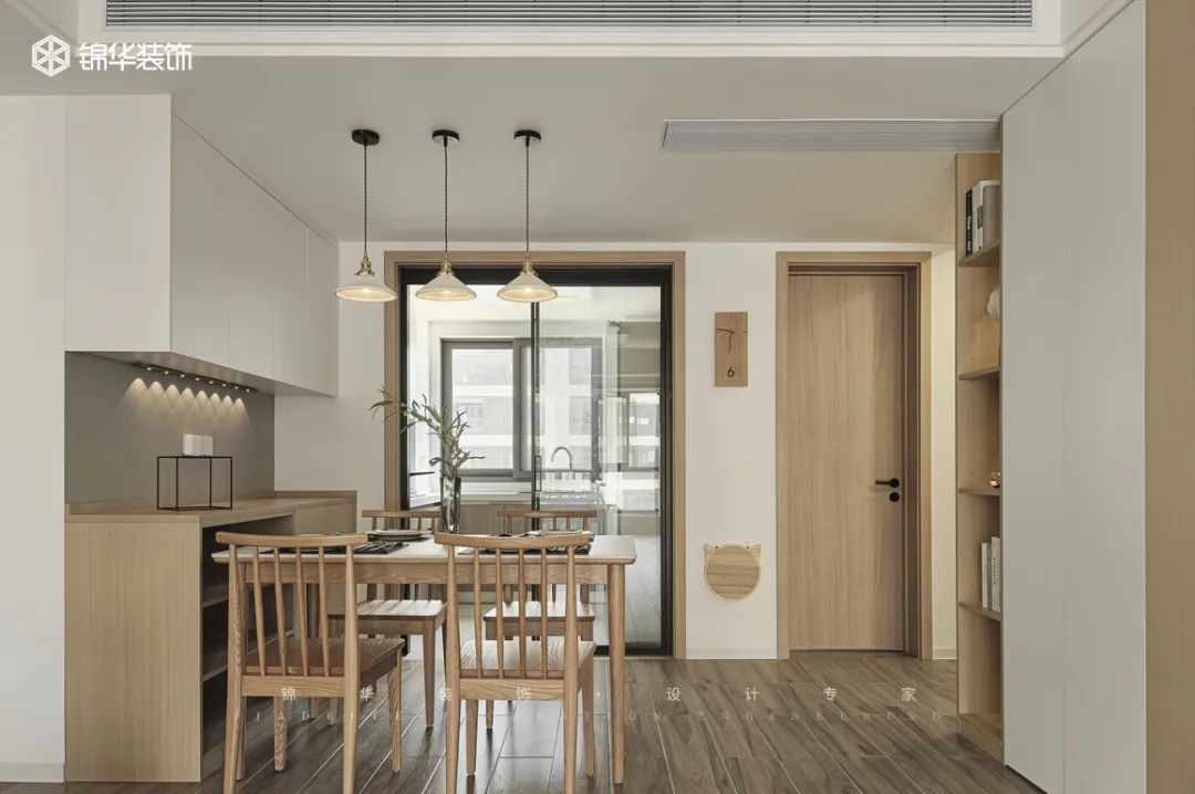 99㎡极简木质空间丨锦华装饰-36