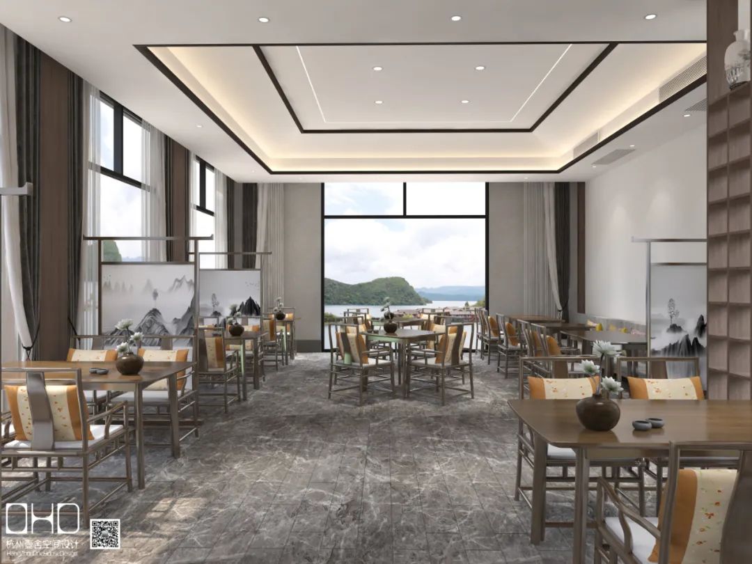 阳陂湖生态湿地景区餐厅 | 新中式风格的演绎-21