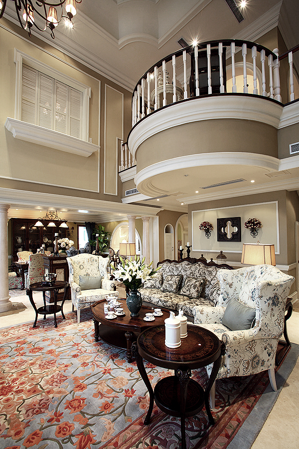 法式简约家装别墅样板房-2-12