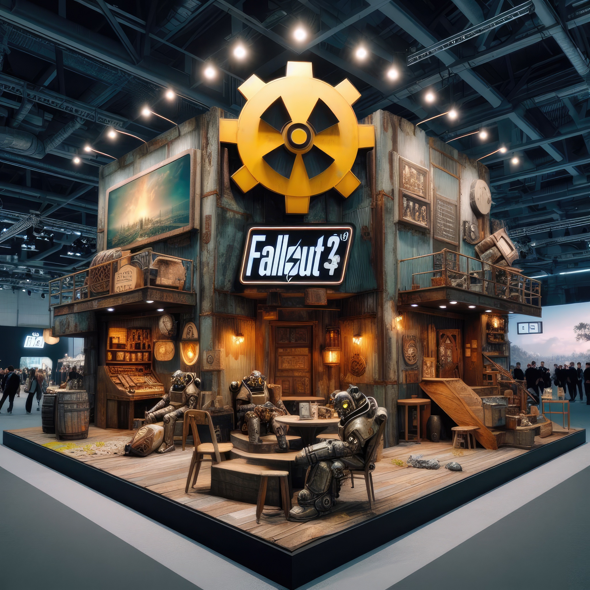 Fallout exhibition stand/booth ai generated-6