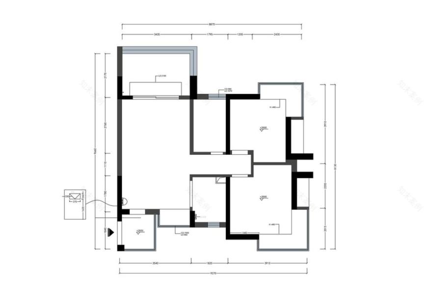 80平小户型现代简约港式风格·缤纷•纯真-0