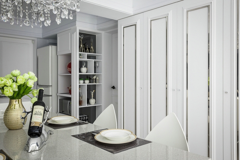 丰越设计打造现代原木金属风格样板间-15