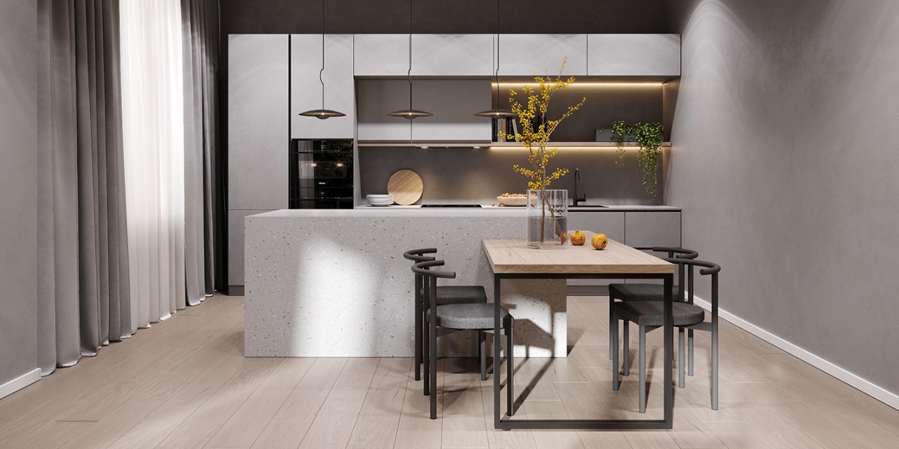 114㎡公寓高级灰+绿色 既清新又舒适-8