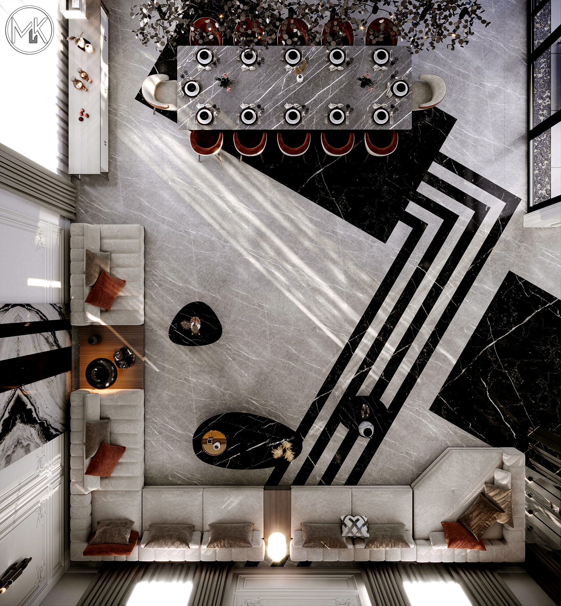 新古典别墅设计丨卡塔尔多哈丨Muhamed Khaled-17