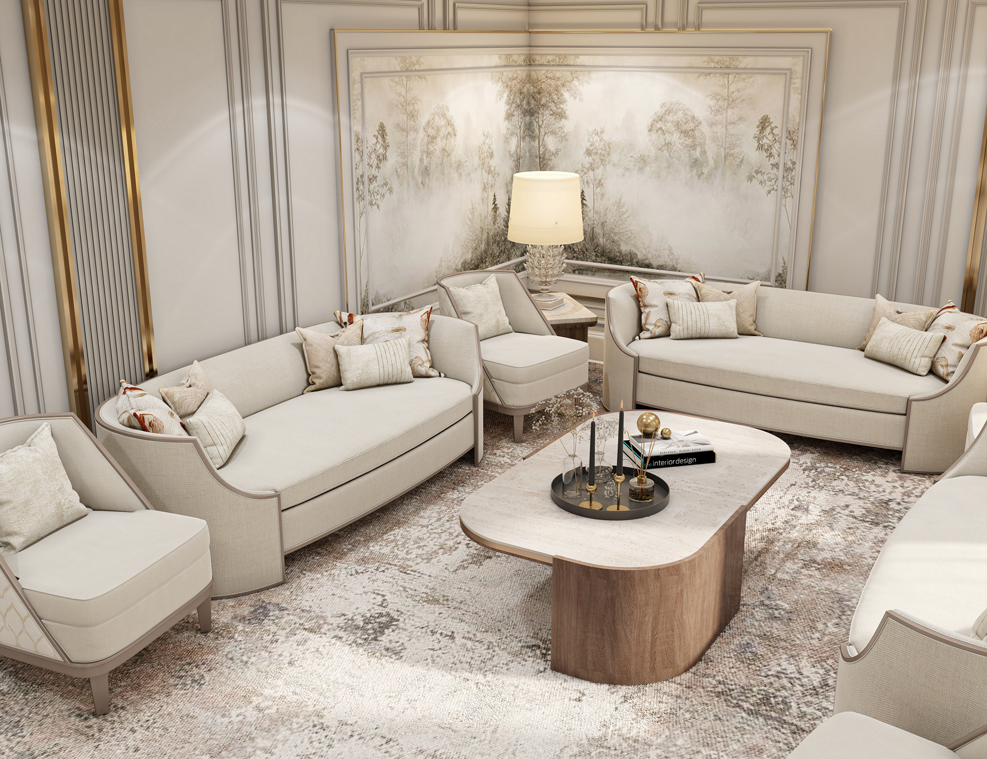 Luxury Simi Classic Men Majlis Design In KSA-17