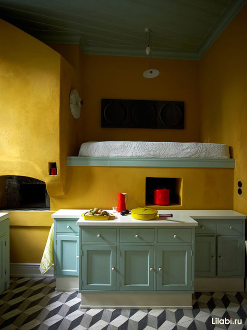 希腊彩色墙面住宅室内设计-8