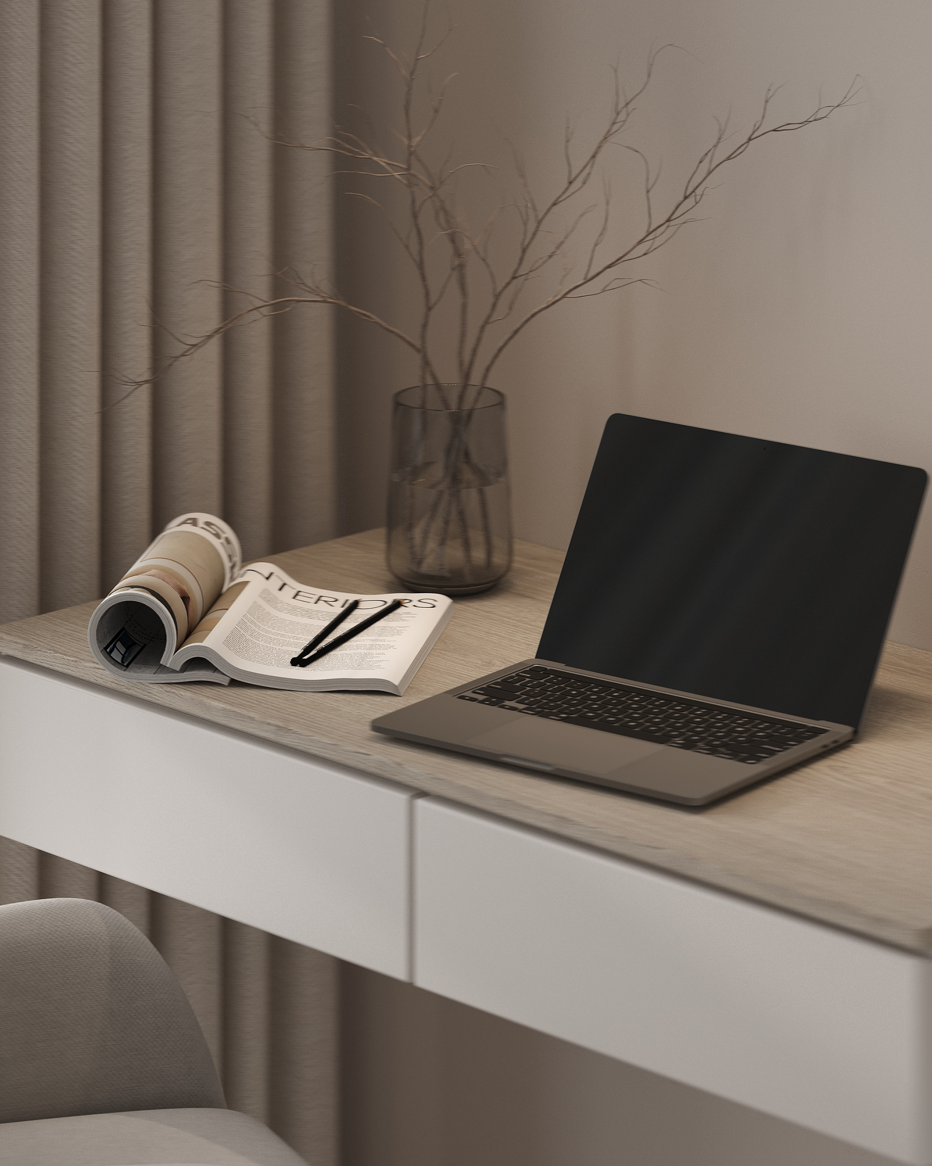 卧室可视化设计丨乌克兰利沃夫丨Inesa Orlenko-8