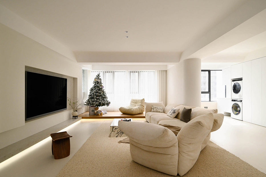 奶油色系温馨跃层家居设计丨中国汕头丨杜弗设计-31