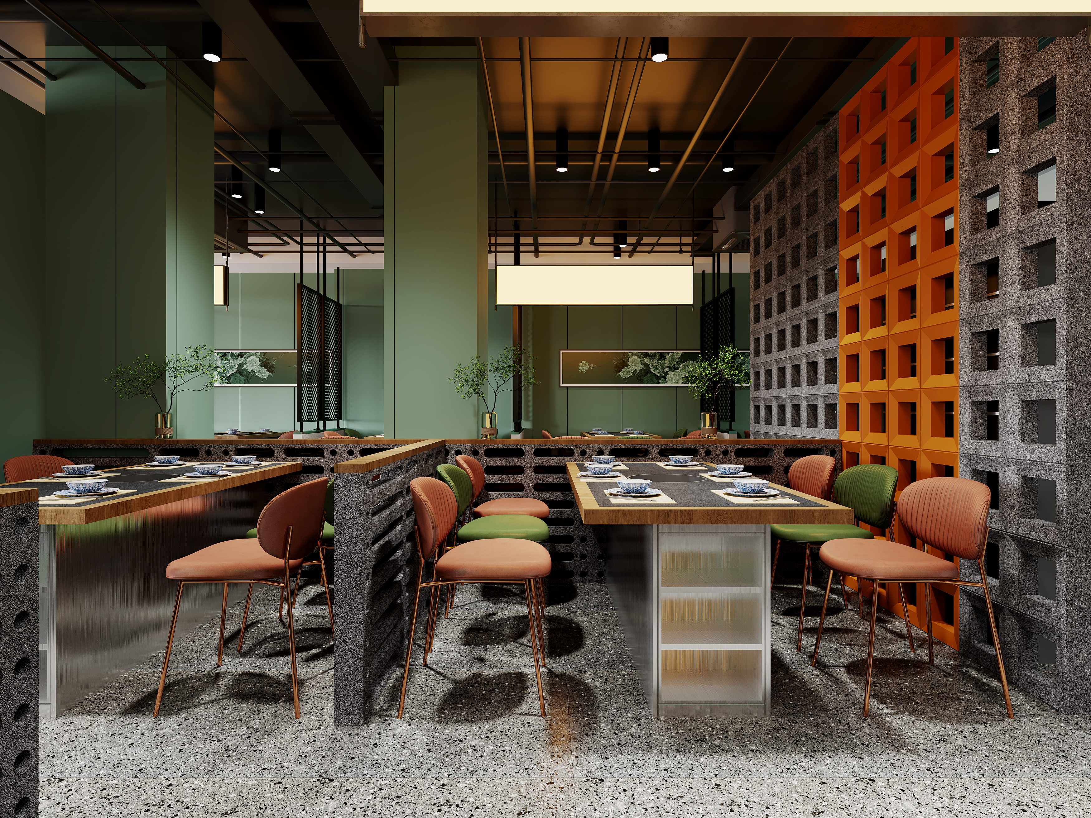 烧烤店餐厅设计-13