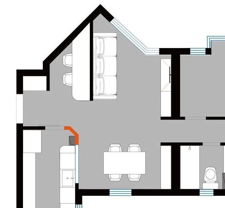 玖雅平层设计 | 异形客厅的完美破局-33