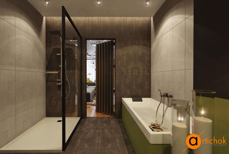 Бетон, контейнер, желтый, лофт - Art-i-chok-32