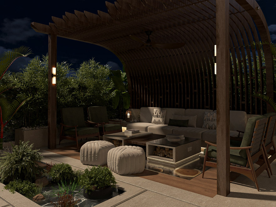 Organic Retreat | Contemporary Outdoor Living Space-45
