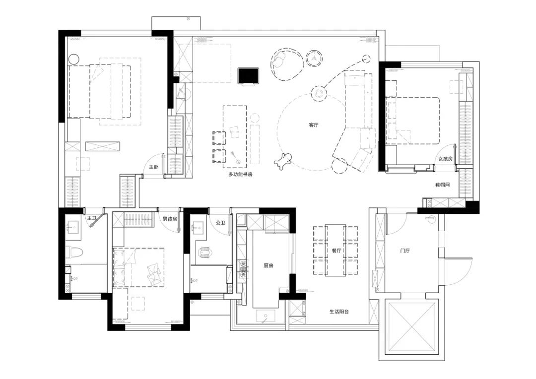 160㎡现代简约丨卓悦城丨中国湖南丨纵向·空间设计-23