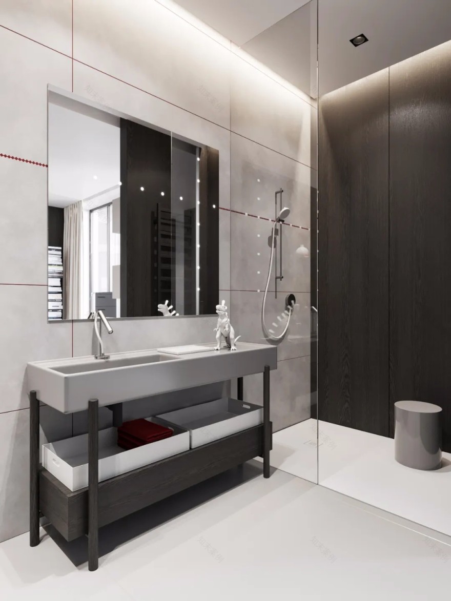 乌克兰现代极简白的居住空间-47