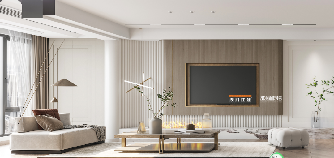 现代轻奢风家居设计案例赏析丨中国北辰丨浅尺住建-7