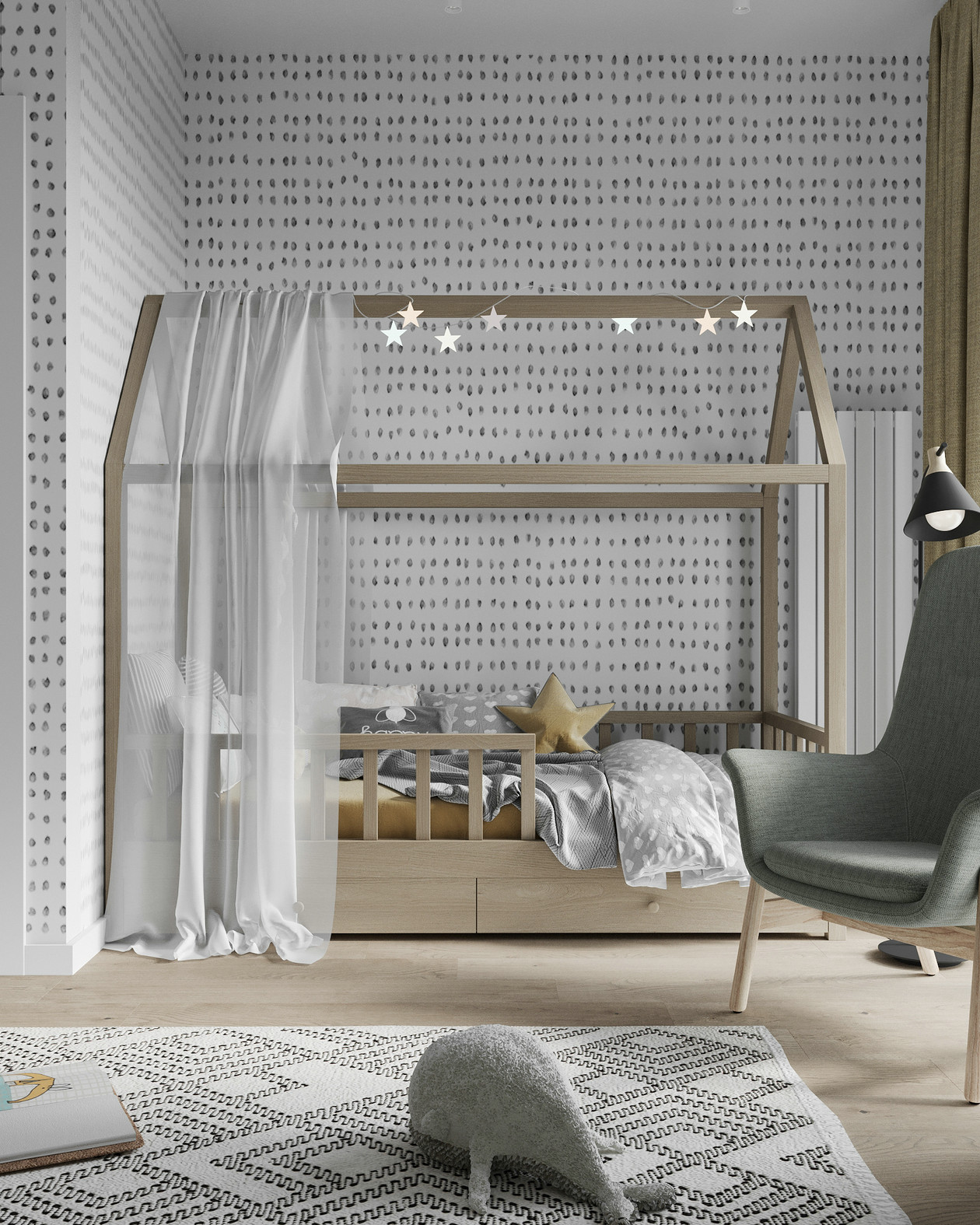 乌克兰 255㎡浅色系住宅设计-11