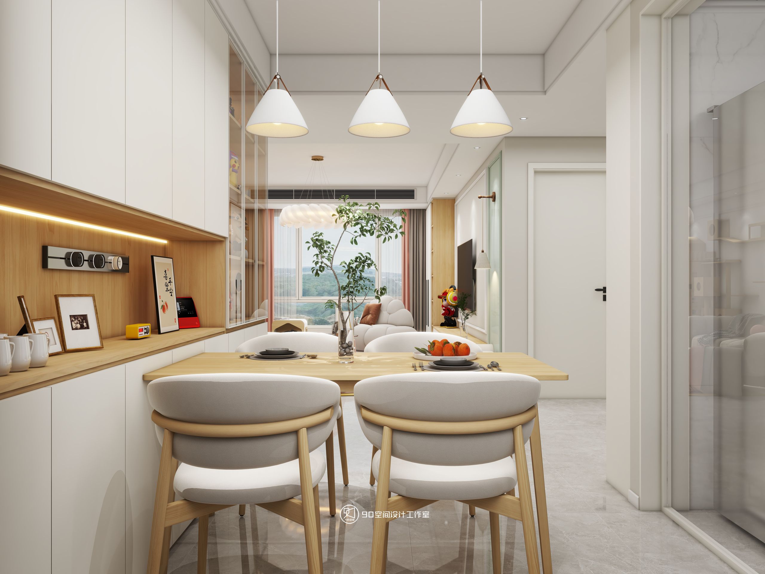 90 空间设计∣128㎡北欧奶油风-13