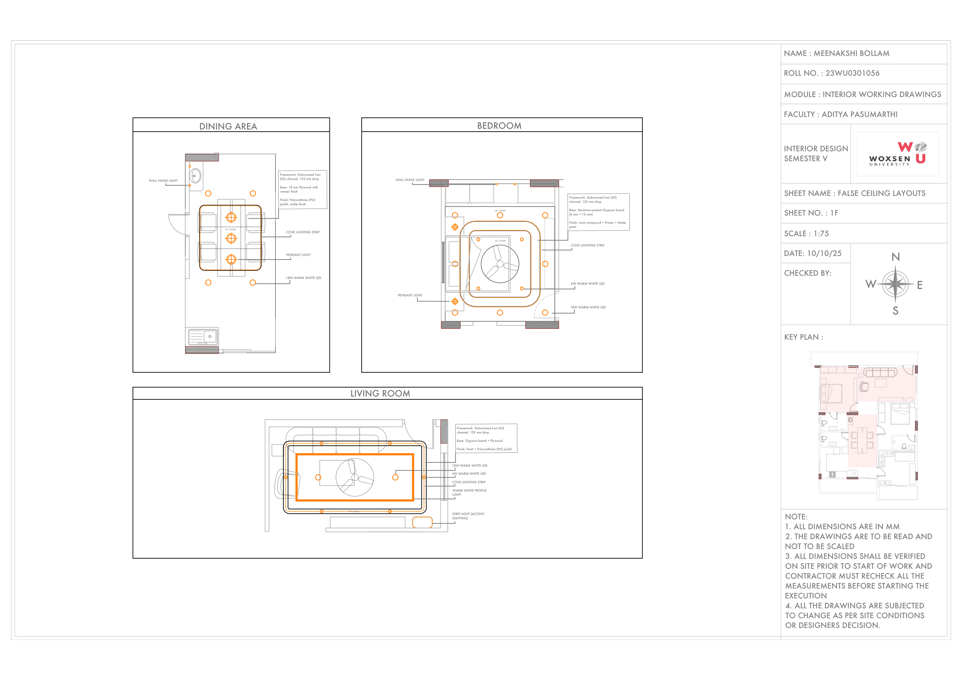 Interior Working Drawings - 2BHK Home-8