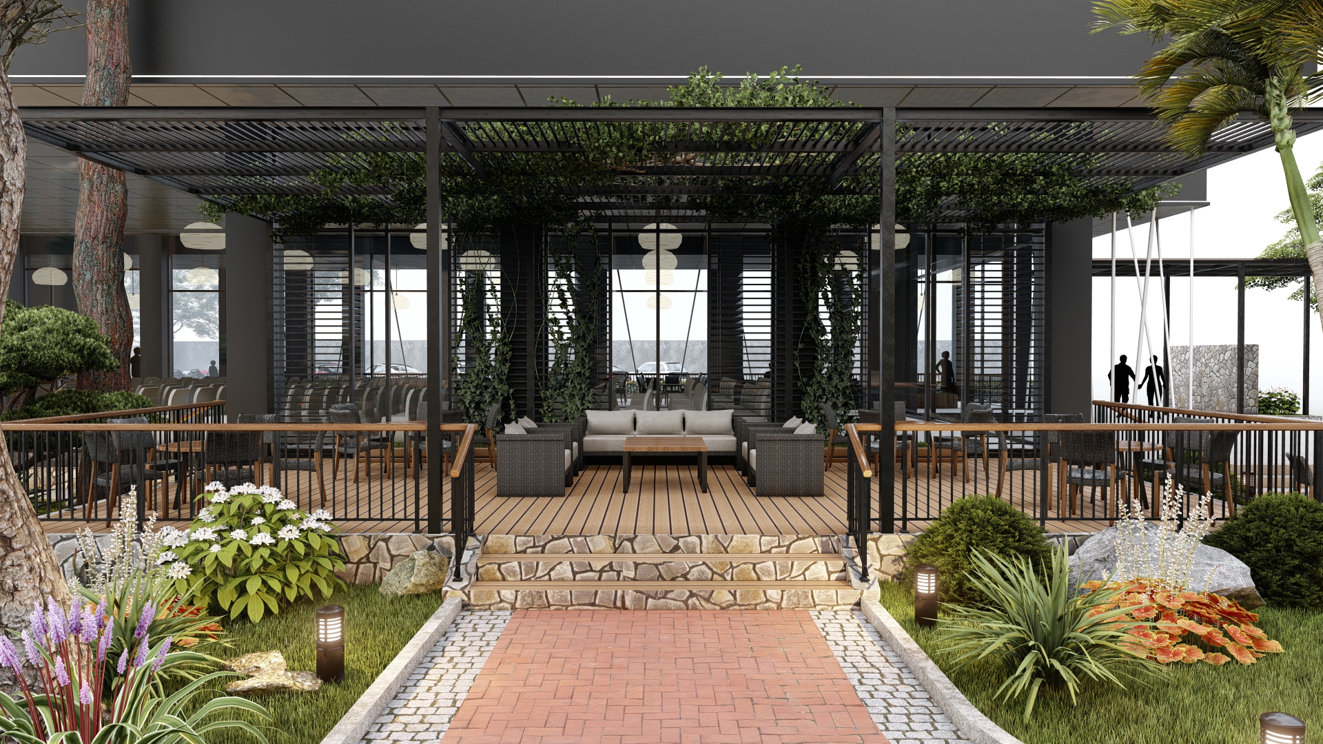 TIỂU CẢNH SÂN VƯỜN, HỒ CÁ-5