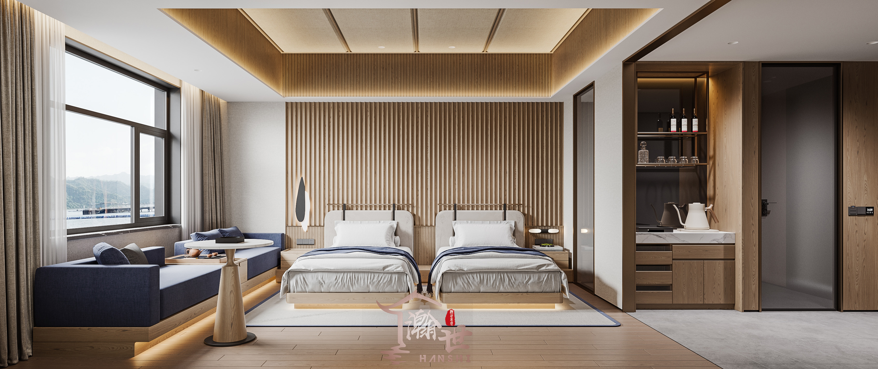 现代森林大酒店客房—瀚世展现高端设计魅力-1