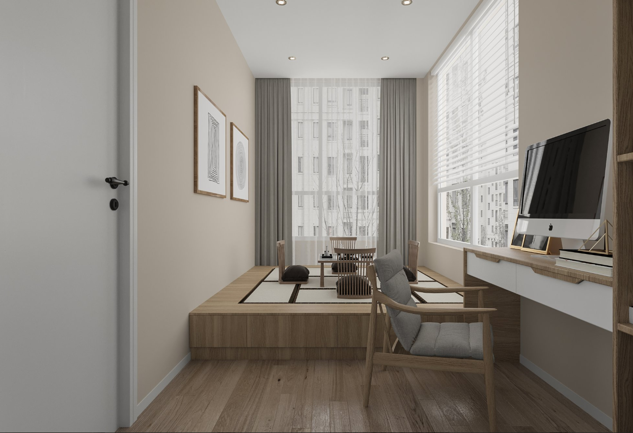 自然舒适 · 极简日式风质朴空间设计-8