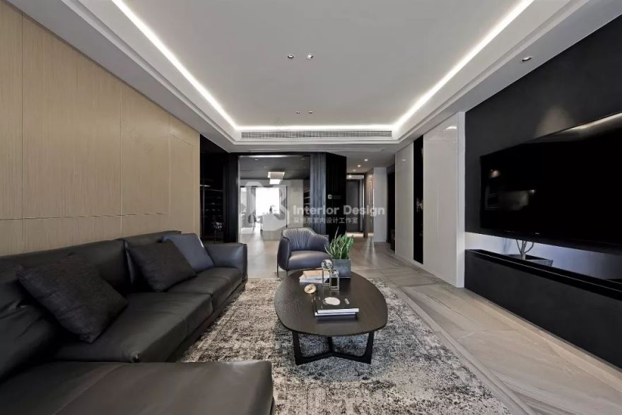 黑白极简,打造 330㎡顶层复式梦空间-56