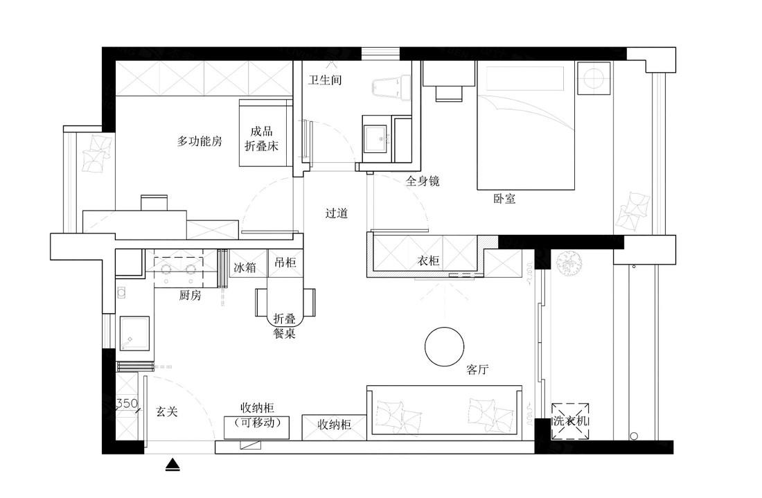 北欧马卡龙色装修 | 小空间大视觉，恰到好处的舒适与实用-5