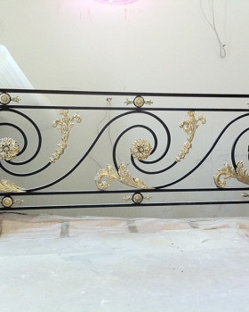 Drawing of a wrought-iron fence