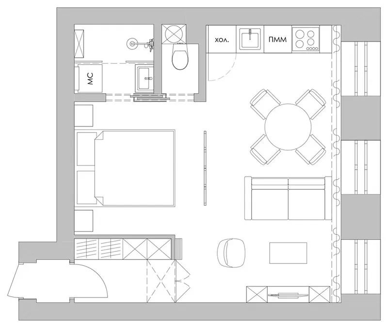 35㎡单身公寓-26
