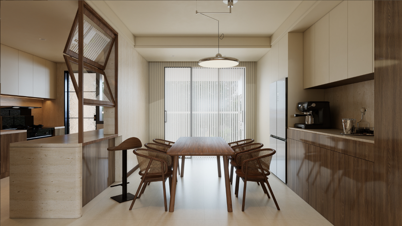 诧寂现代风格客餐厅效果图表现-0