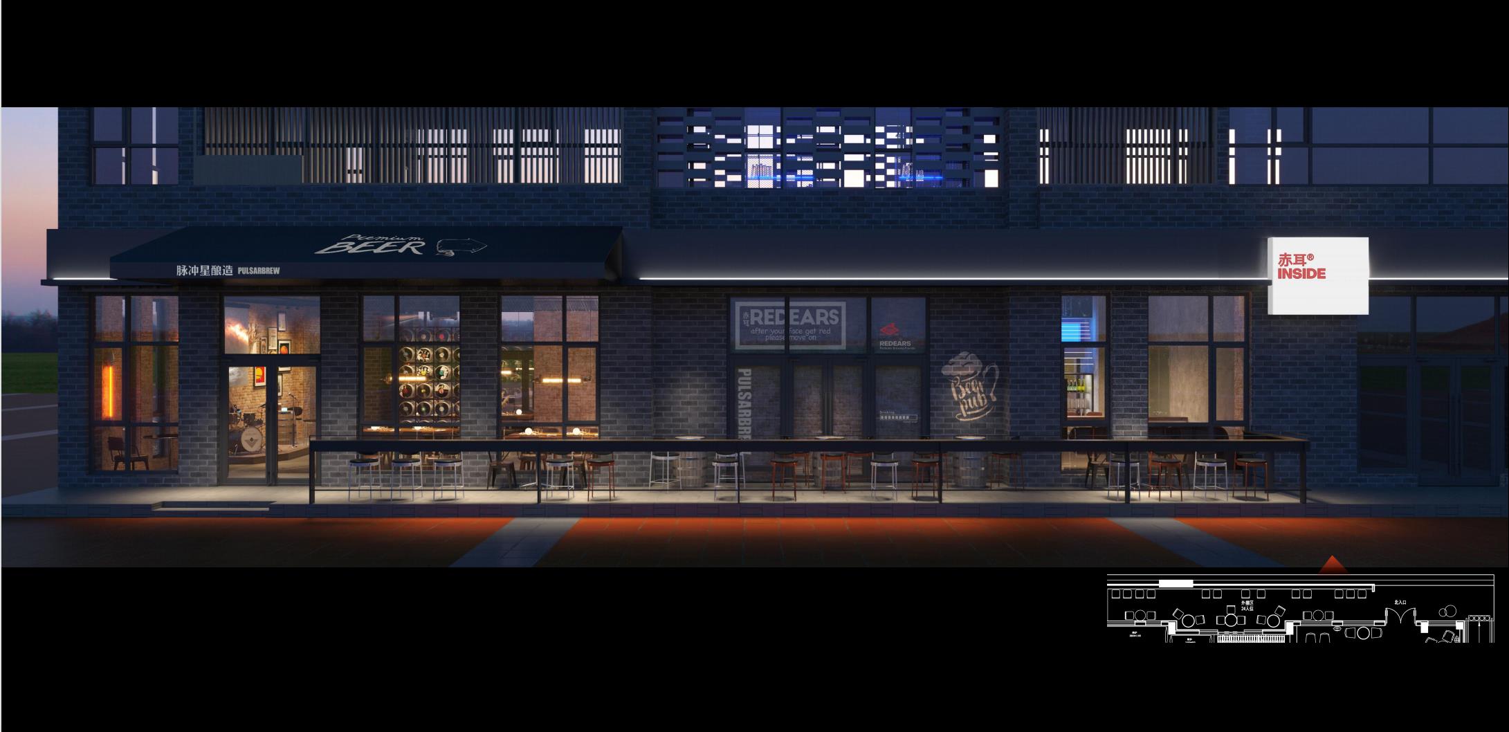 脉冲星精酿餐吧装修项目丨灵鹿创意-4