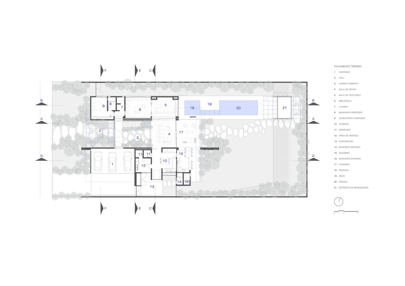 绿意盎然与自然共生的巴西家庭住宅丨巴西圣保罗-15