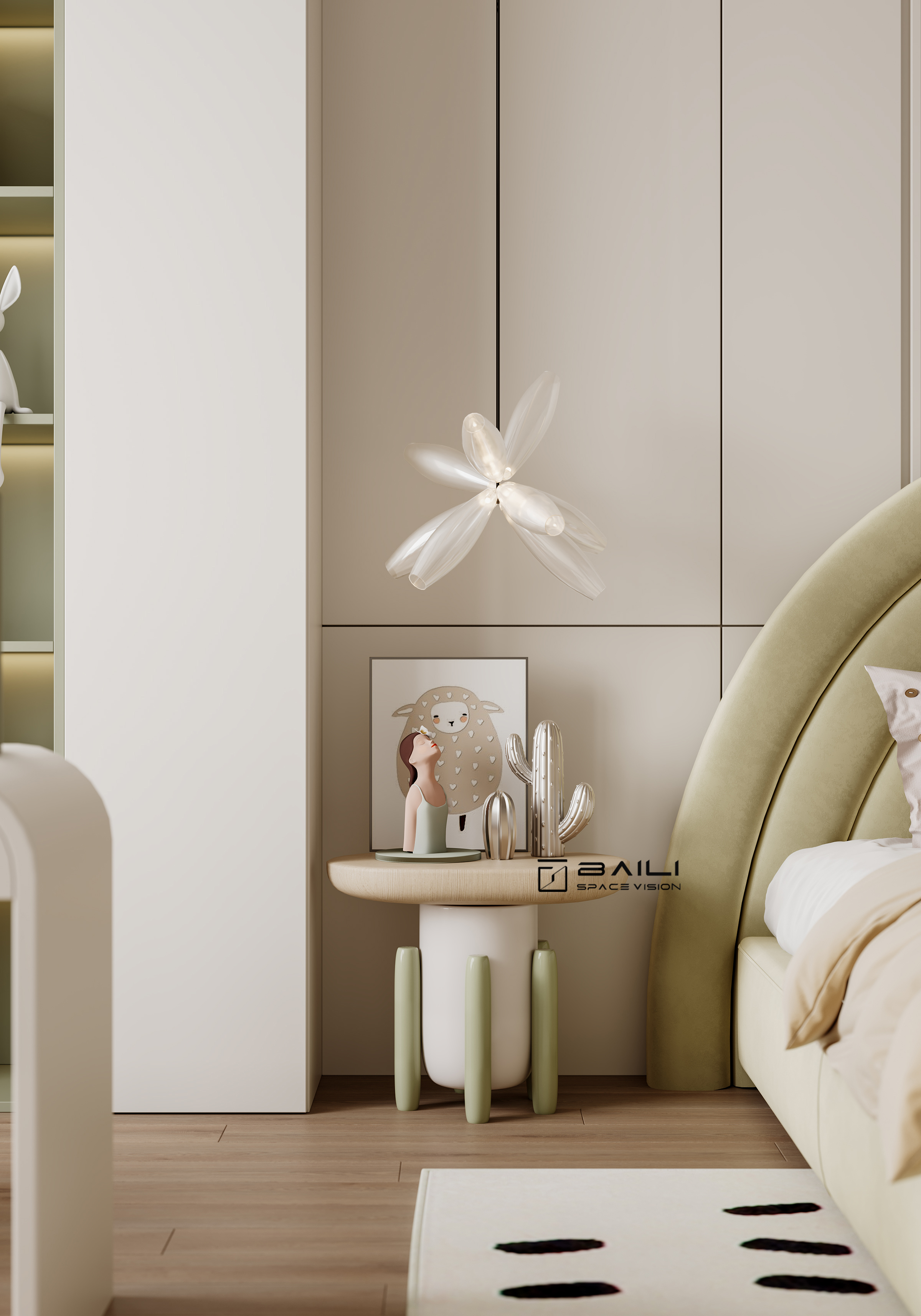 奶油风别墅全屋-14