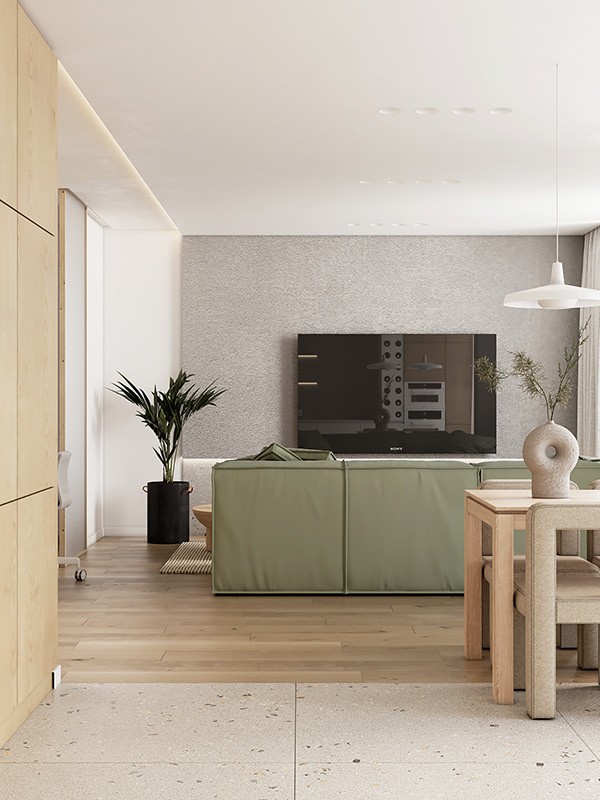 66平米 现代木质简约风！-2