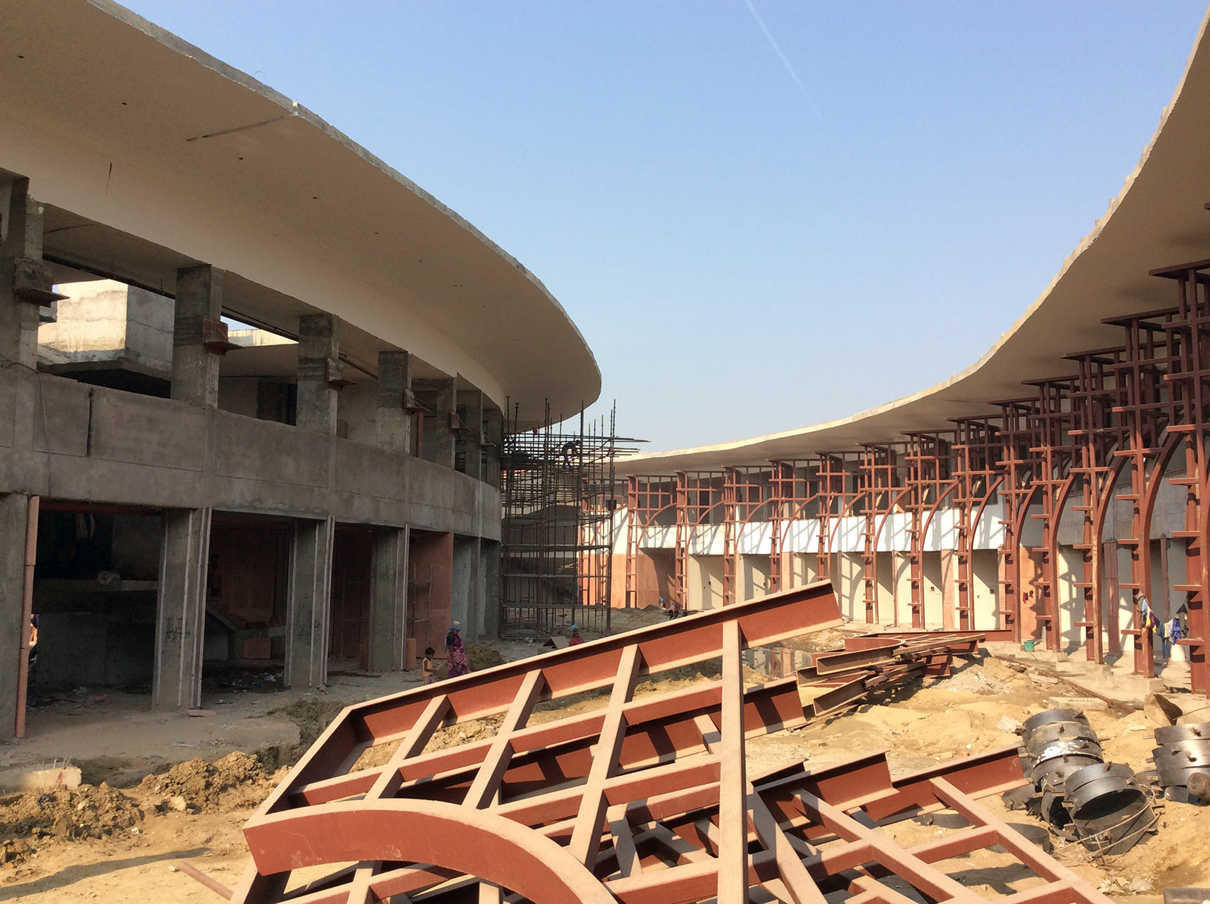 印度红拱螺旋城市市集-Avadh Shilpgram / Archohm Consults-39