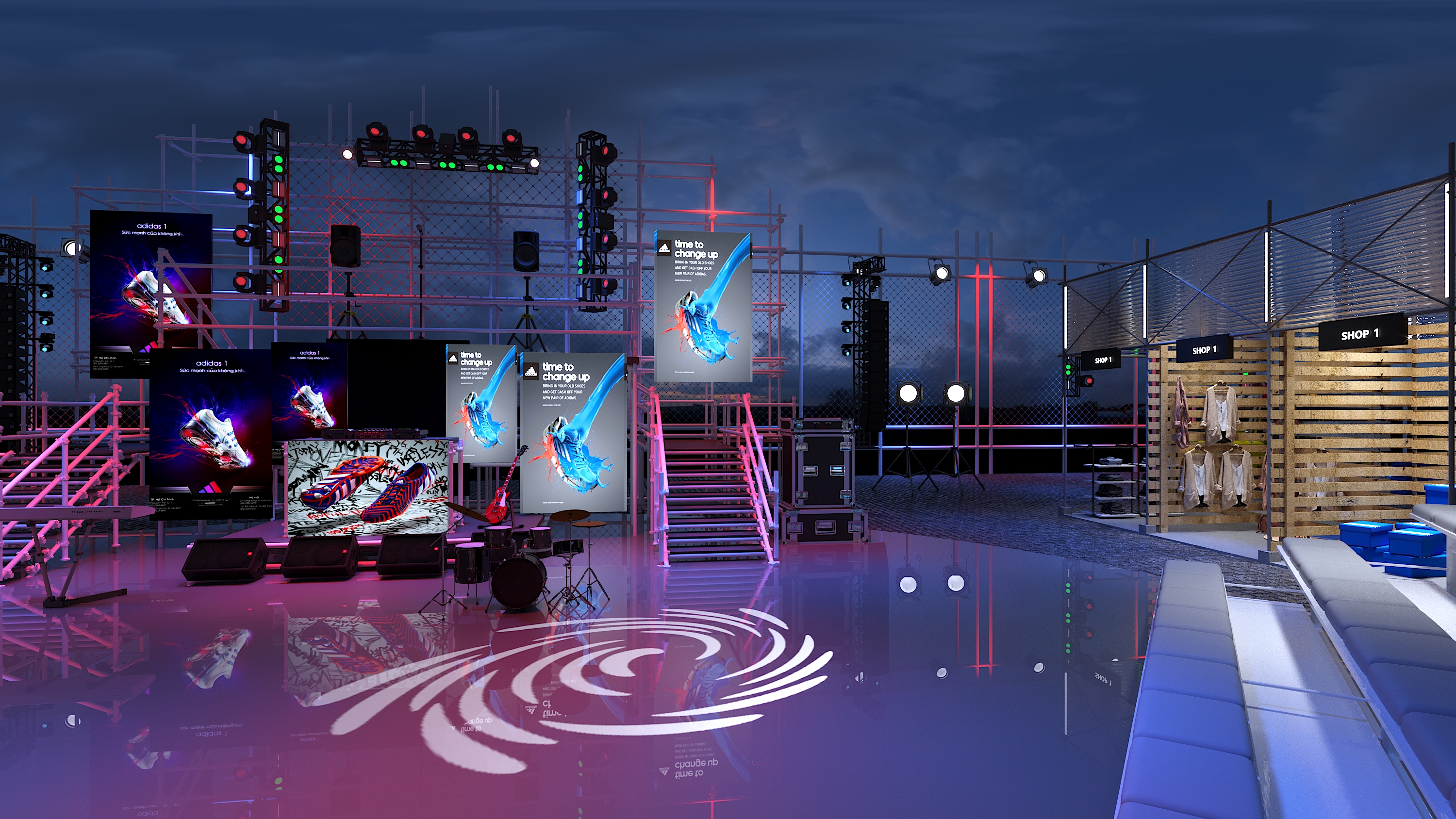 Adidas event with stage-4