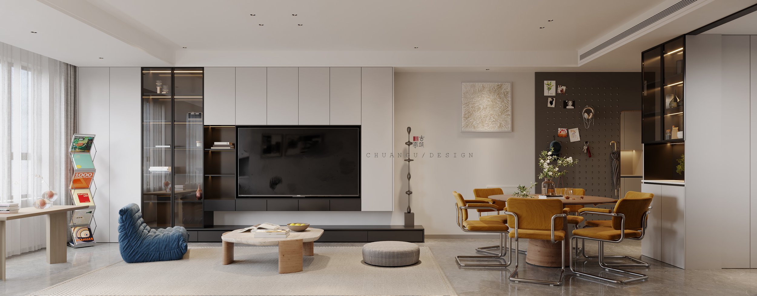 川古云筑丨145 复式现代无主灯案例作品丨中国郑州丨川古云筑空间设计-7