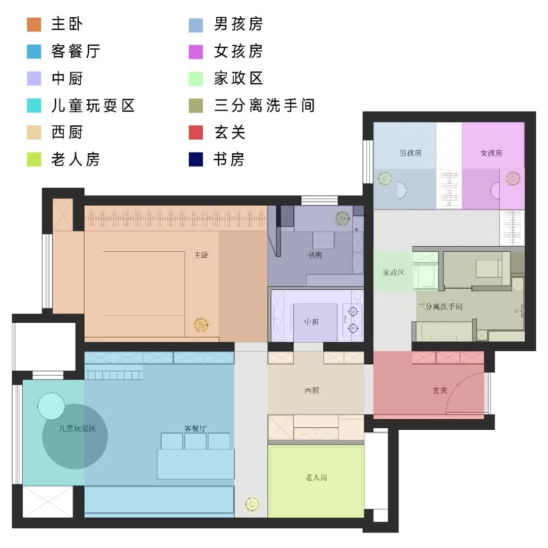 学区房爆改,三代同堂共享空间魔法丨中国北京丨恒田设计研究所-19