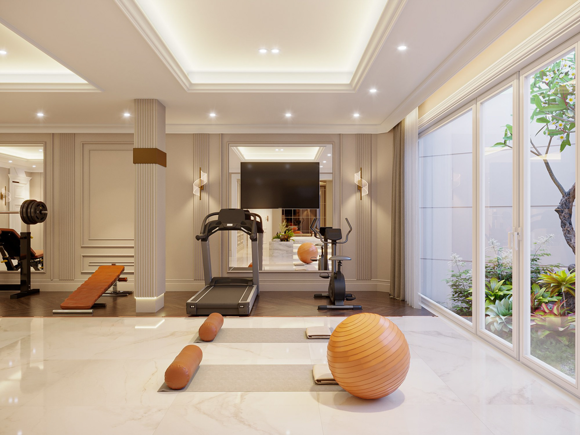 Sala Villa 健身房和按摩浴缸项目丨越南胡志明市丨HuynhAiLe-6