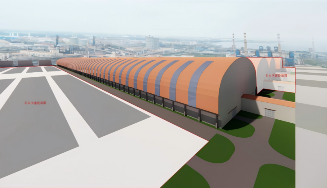 为矿棚披上“低碳外衣”，中建八局广西钢铁三号矿棚和分布式光伏发电项目顺利完成封闭验收和光伏投运-65