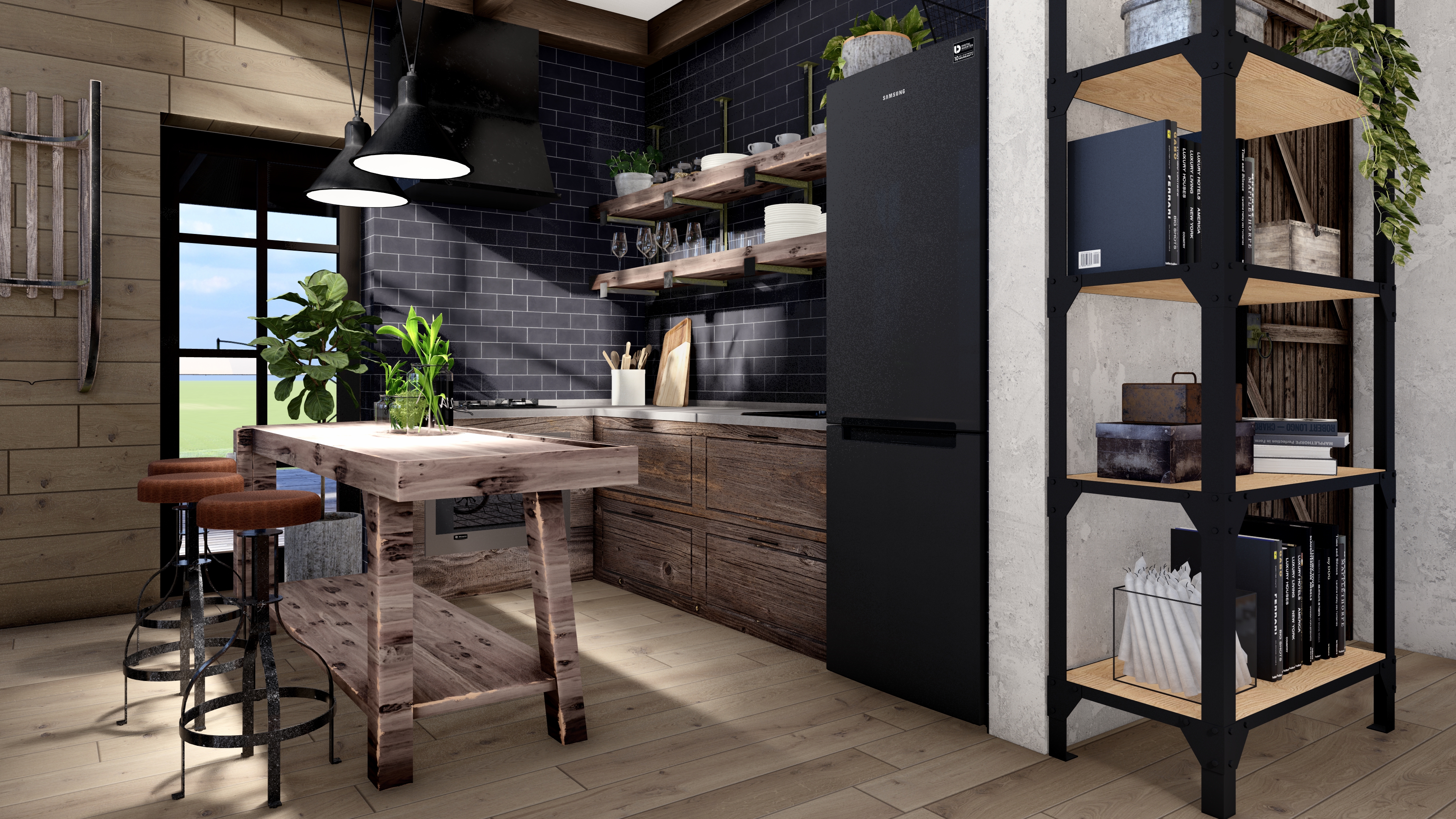 乡村住宅室内和景观设计及 3D 渲染丨德国丨EF 建筑设计工作室-12