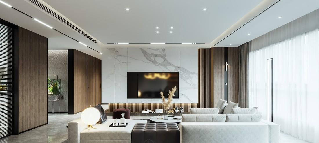 成都高新区蔚蓝卡地亚低调奢华室内设计丨中国成都-12