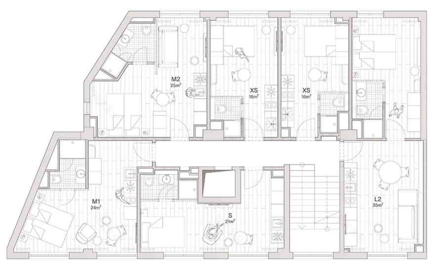 斯洛伐克Metropol公寓改造丨斯洛伐克布拉迪斯拉发丨BEEF ARCHITEKTI(作者Rado Buzinkay等)-68