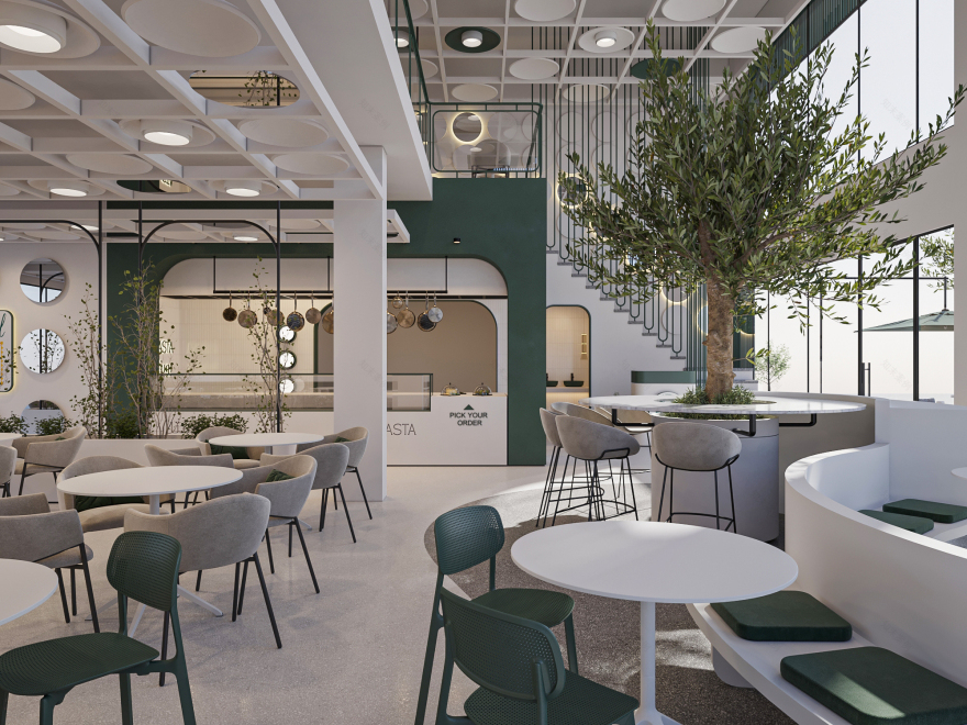 波因特意大利面餐厅丨沙特阿拉伯塔布克丨A10PLUS DESIGN STUDIO-10