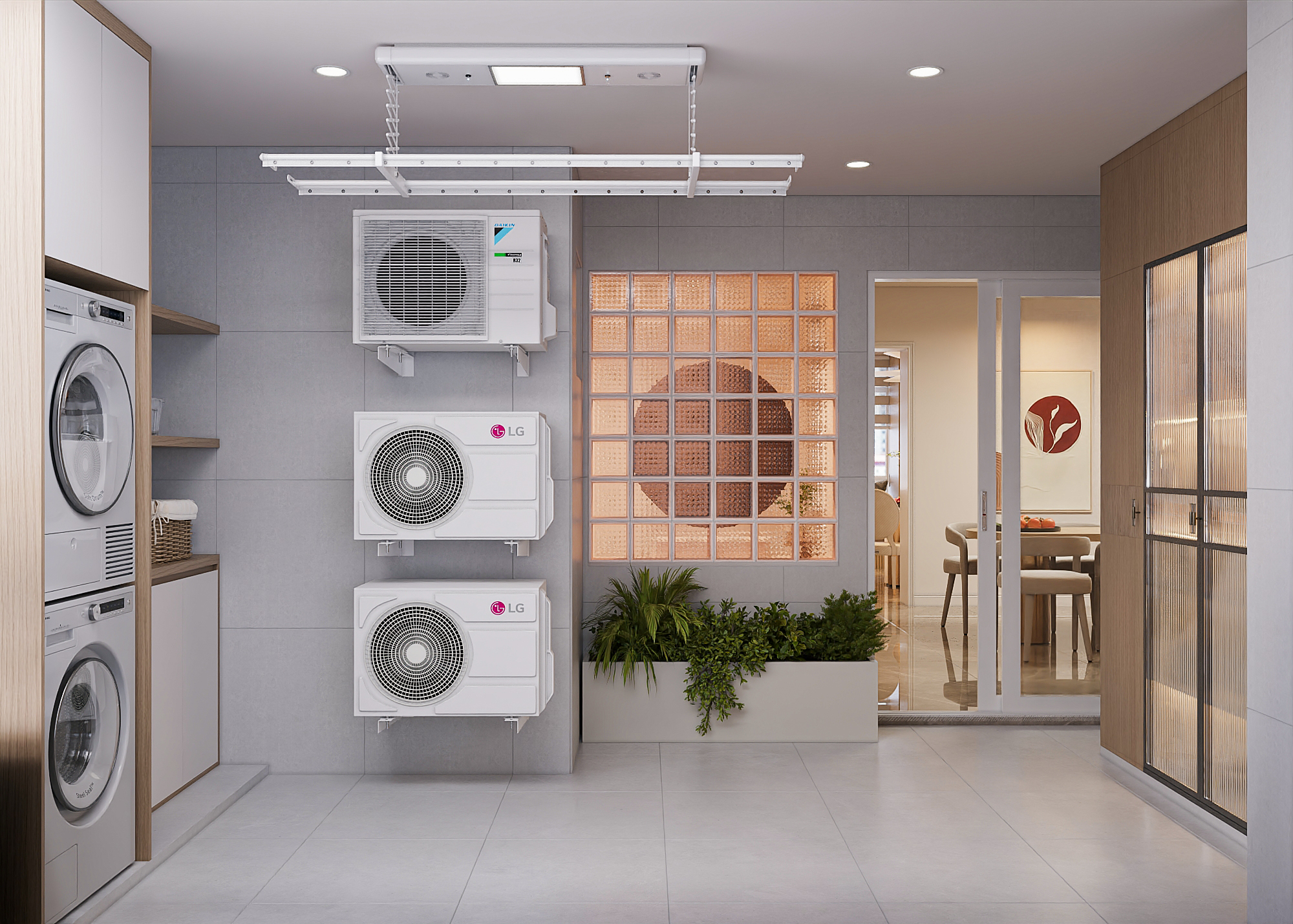 LIVING ROOM & KITCHEN - Mrs. Hoa Apartment-9