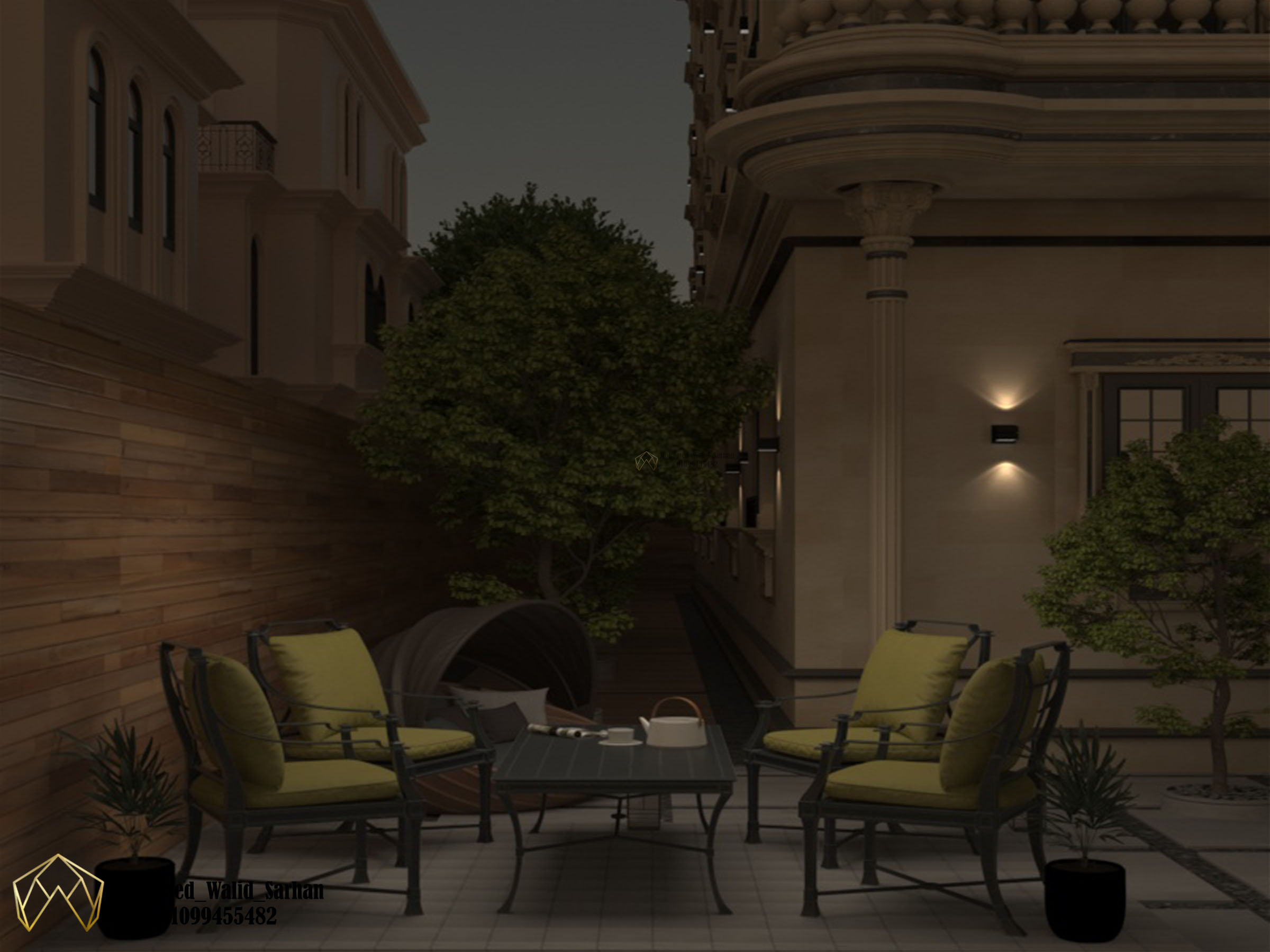 Landscape for Classic Villa in new Damiatte-0