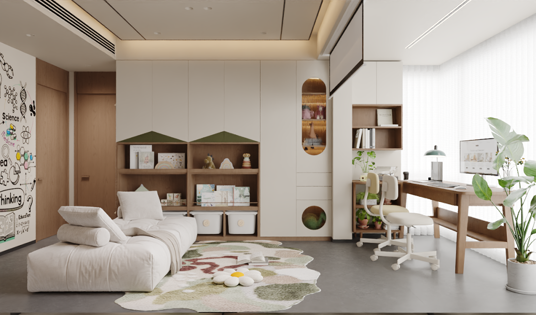 如愿实景｜岭秀名苑51㎡，在白与绿之间写下一首有关家的舒缓诗篇-61