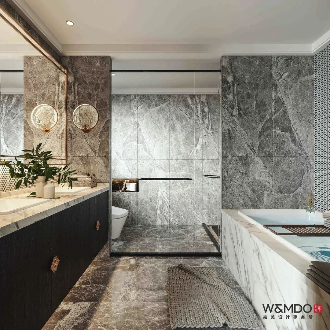 蓝山湾·肖府新中式设计,融合清雅古韵与精致简约-52