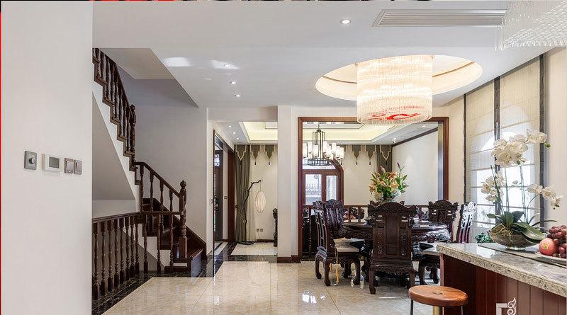 新中式别墅装修效果图-5